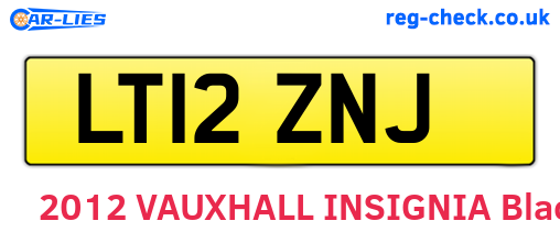 LT12ZNJ are the vehicle registration plates.