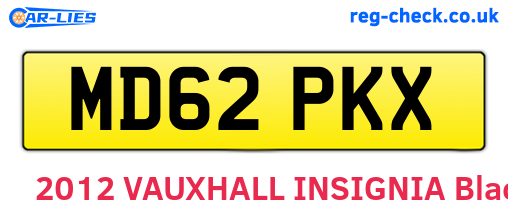 MD62PKX are the vehicle registration plates.