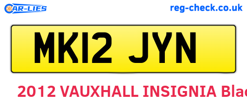 MK12JYN are the vehicle registration plates.