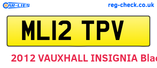 ML12TPV are the vehicle registration plates.