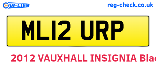 ML12URP are the vehicle registration plates.