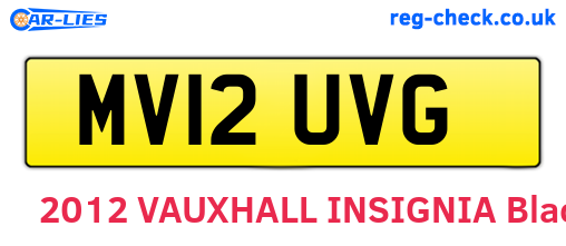 MV12UVG are the vehicle registration plates.