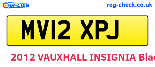 MV12XPJ are the vehicle registration plates.