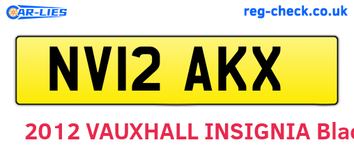 NV12AKX are the vehicle registration plates.