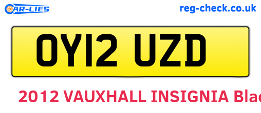 OY12UZD are the vehicle registration plates.