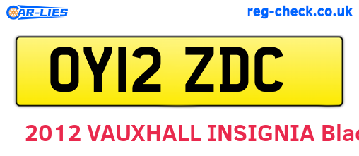 OY12ZDC are the vehicle registration plates.