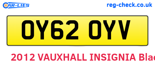 OY62OYV are the vehicle registration plates.