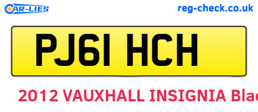 PJ61HCH are the vehicle registration plates.