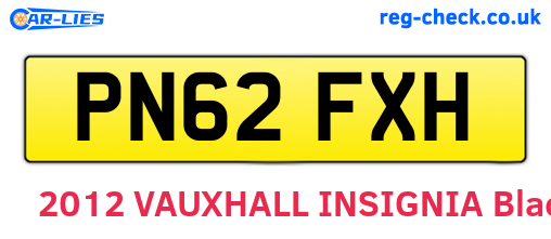 PN62FXH are the vehicle registration plates.
