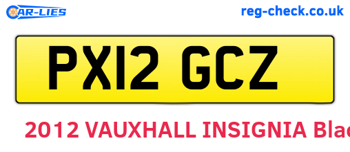 PX12GCZ are the vehicle registration plates.