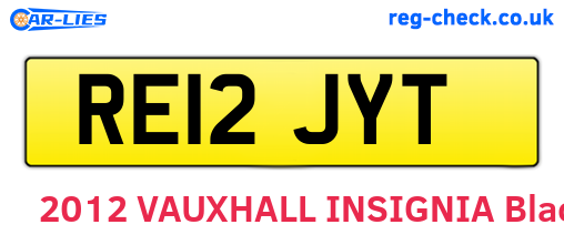 RE12JYT are the vehicle registration plates.