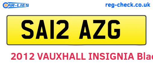SA12AZG are the vehicle registration plates.