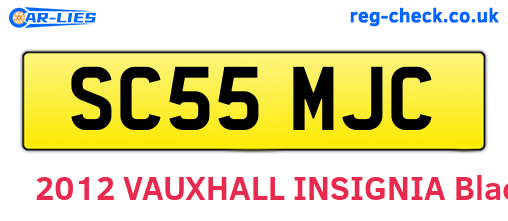 SC55MJC are the vehicle registration plates.