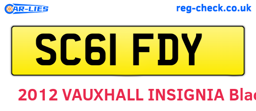 SC61FDY are the vehicle registration plates.