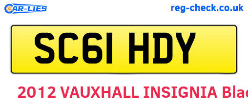 SC61HDY are the vehicle registration plates.