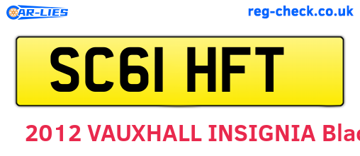 SC61HFT are the vehicle registration plates.