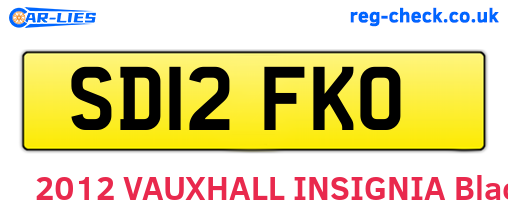 SD12FKO are the vehicle registration plates.