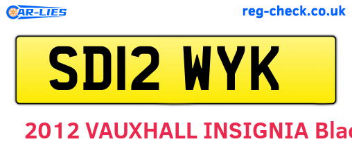 SD12WYK are the vehicle registration plates.