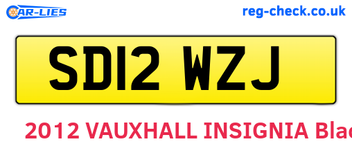 SD12WZJ are the vehicle registration plates.