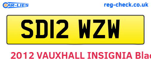 SD12WZW are the vehicle registration plates.