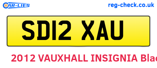 SD12XAU are the vehicle registration plates.