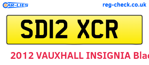 SD12XCR are the vehicle registration plates.