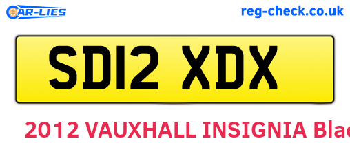 SD12XDX are the vehicle registration plates.