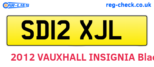 SD12XJL are the vehicle registration plates.
