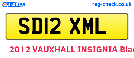 SD12XML are the vehicle registration plates.