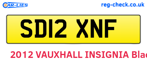 SD12XNF are the vehicle registration plates.