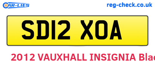 SD12XOA are the vehicle registration plates.