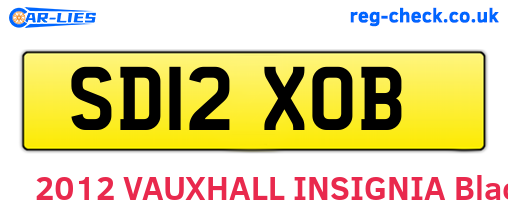 SD12XOB are the vehicle registration plates.