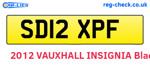 SD12XPF are the vehicle registration plates.