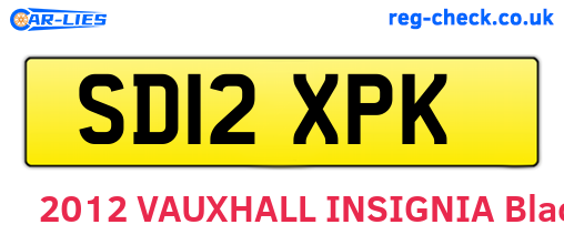 SD12XPK are the vehicle registration plates.