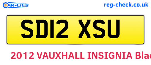 SD12XSU are the vehicle registration plates.