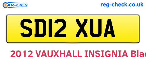 SD12XUA are the vehicle registration plates.
