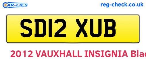 SD12XUB are the vehicle registration plates.