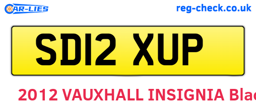 SD12XUP are the vehicle registration plates.