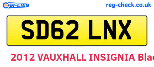 SD62LNX are the vehicle registration plates.