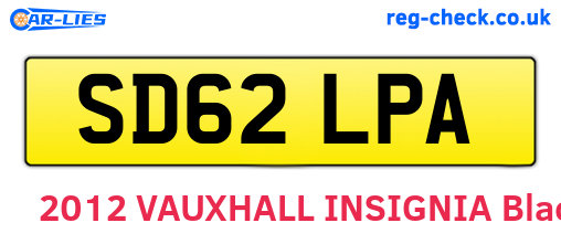 SD62LPA are the vehicle registration plates.