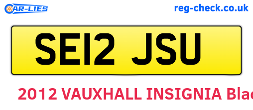 SE12JSU are the vehicle registration plates.