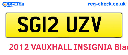 SG12UZV are the vehicle registration plates.