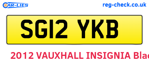 SG12YKB are the vehicle registration plates.