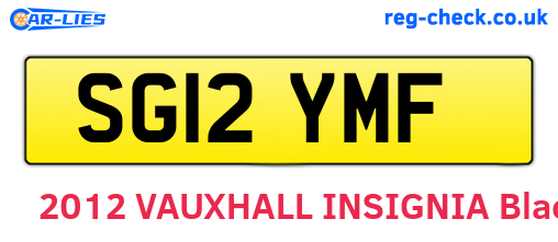 SG12YMF are the vehicle registration plates.