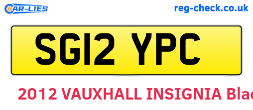 SG12YPC are the vehicle registration plates.