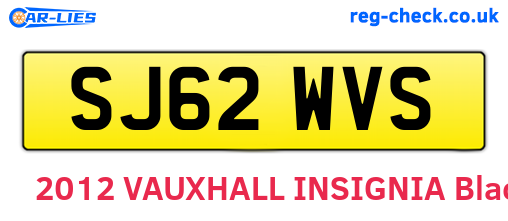 SJ62WVS are the vehicle registration plates.