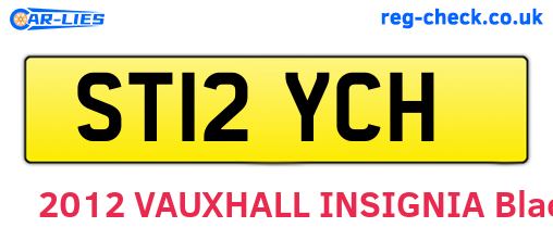 ST12YCH are the vehicle registration plates.