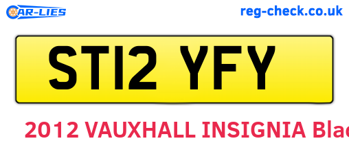 ST12YFY are the vehicle registration plates.
