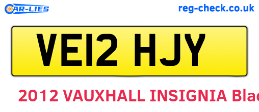 VE12HJY are the vehicle registration plates.