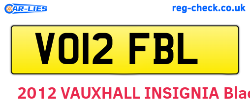 VO12FBL are the vehicle registration plates.